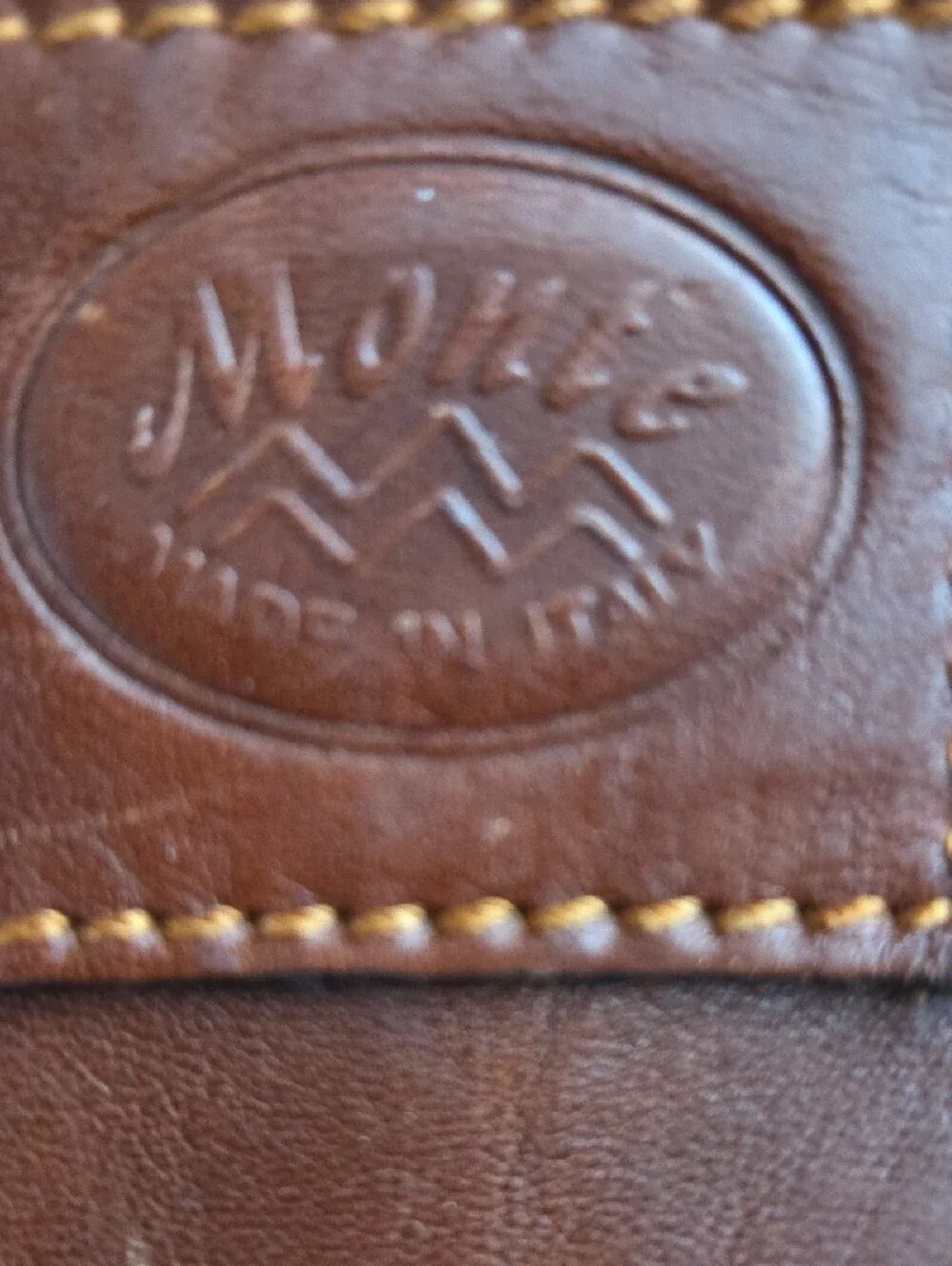 Men's Leather Weekender Bag in Chestnut Brown Made In Italy